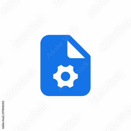 file document configuration settings cog icon sign vector
