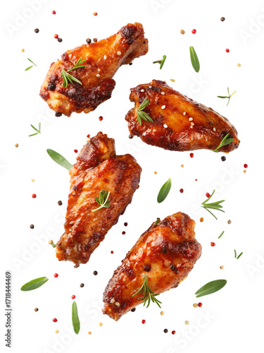 Savory chicken wings with a spicy glaze, perfect for game day snacking or a casual dinner with family and friends