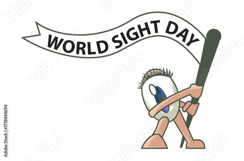 A Collection of Energetic One-Eyed Cartoon Characters World Sight Day
