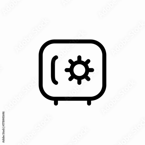 money safe icon sign vector