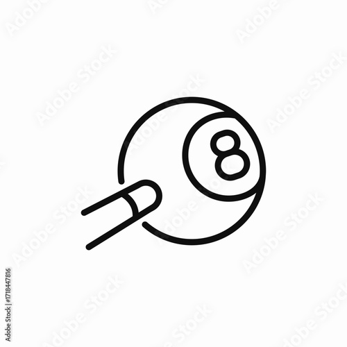 billiards pool icon sign vector