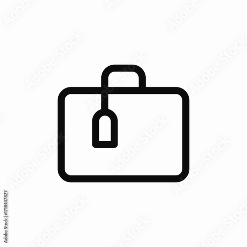 briefcase handbag icon sign vector