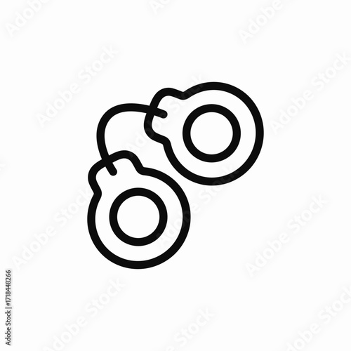 handcuffs arrest icon sign vector