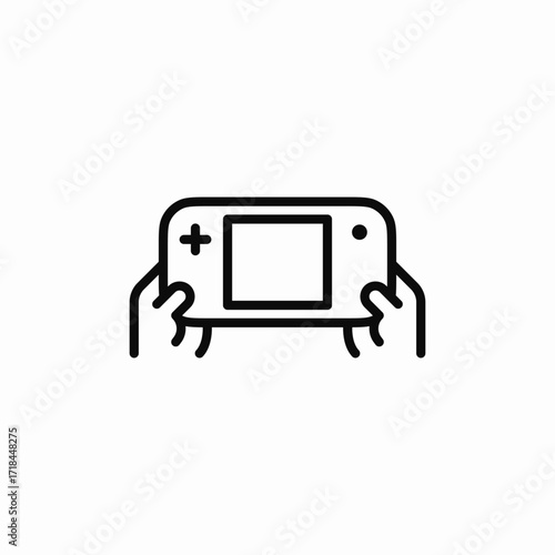hands portable gamepad icon sign vector