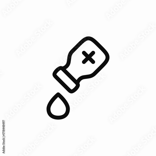 medicines liquid drop icon sign vector