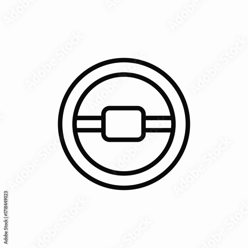 steering wheel car icon sign vector