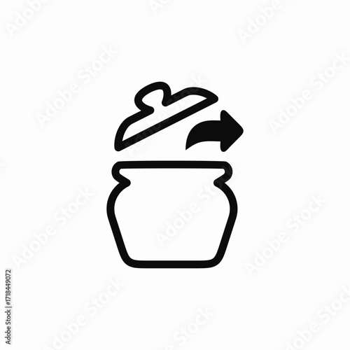take out of jar icon sign vector