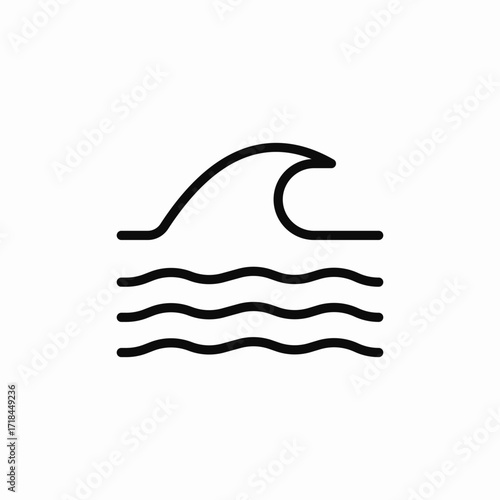 wave sea icon sign vector