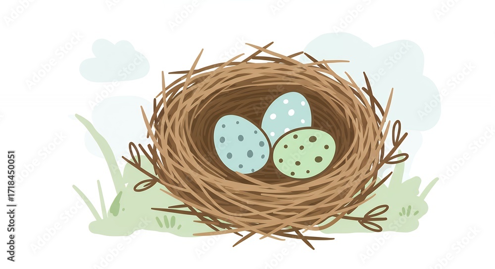 Obraz premium Nest with eggs