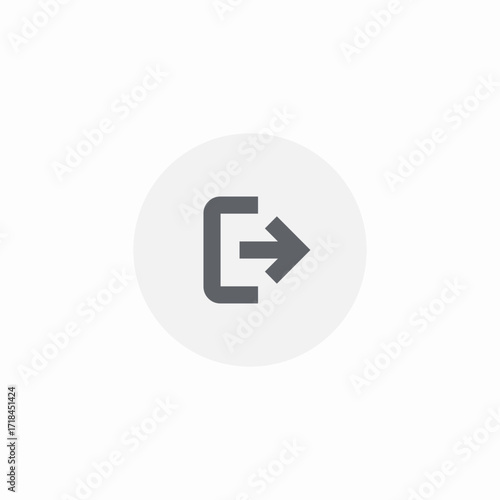 log out button icon sign vector