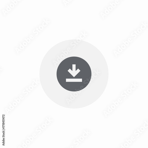 offline download button icon sign vector