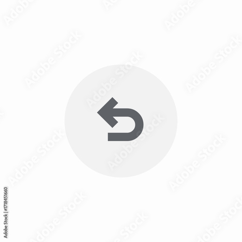 undo button icon sign vector