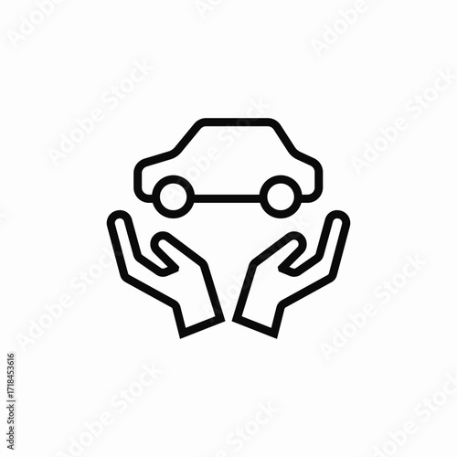 car insurance icon sign vector