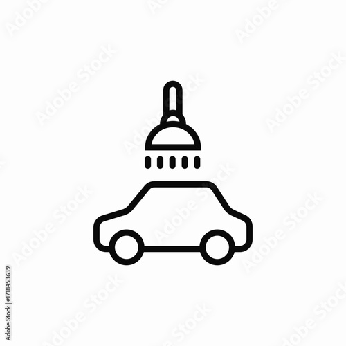 car sedan wash icon sign vector