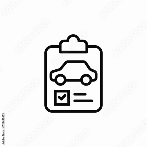 car service check list icon sign vector