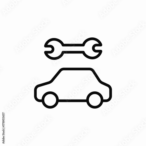car service icon sign vector