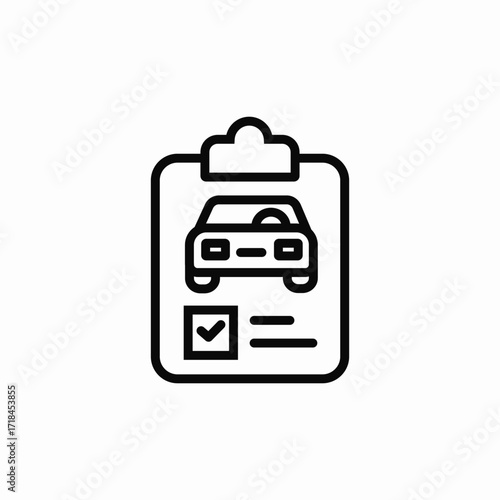 clipboard car service check list icon sign vector
