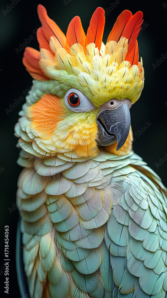 Fototapeta premium Surprised parrot. High quality photo