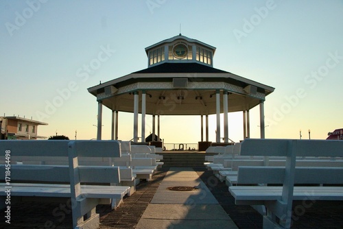 Sunrise over the Bandstand on Rehoboth Avenue 