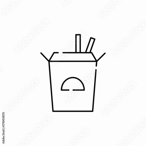 noodles package icon sign vector