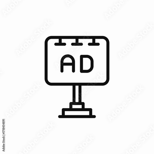 outdoor ad banner icon sign vector