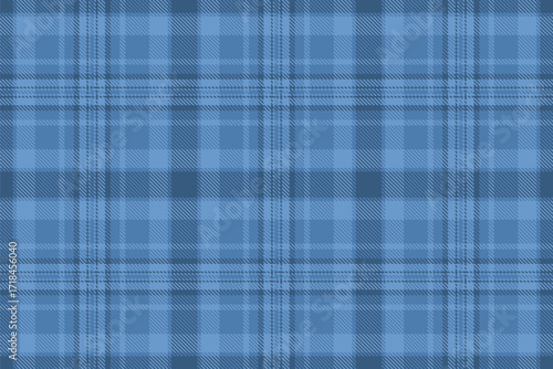 Classic blue plaid pattern. Versatile background for design, apparel, or textiles. Represents tradition, comfort, and a timeless, rustic aesthetic.