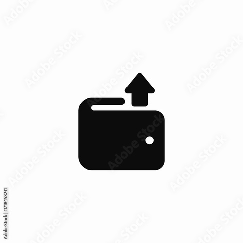 digital wallet expenses icon sign vector