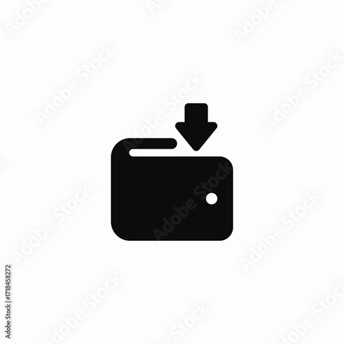 digital wallet income icon sign vector