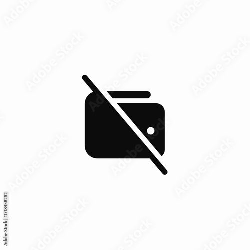 digital wallet turned off icon sign vector