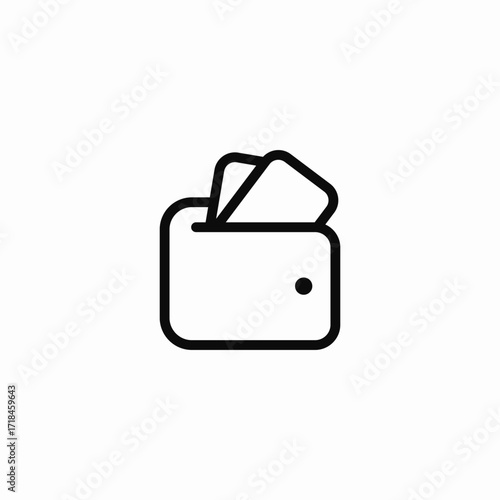 digital wallet money icon sign vector