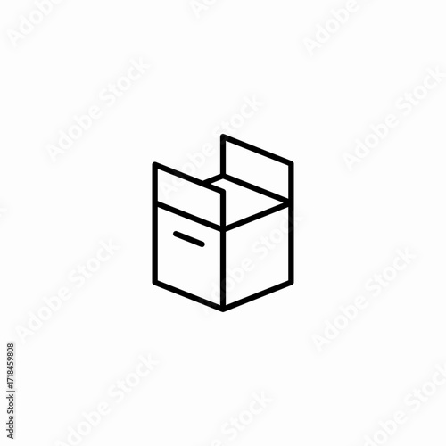 open box packagw icon sign vector