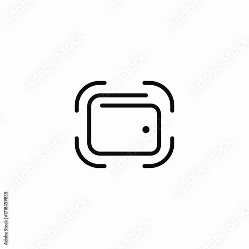 scan digital wallet icon sign vector