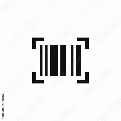 barcode scan icon sign vector