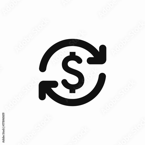 currency exchange icon sign vector