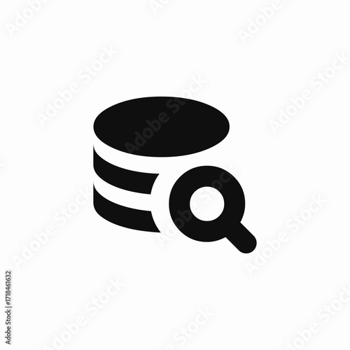 data base search icon sign vector