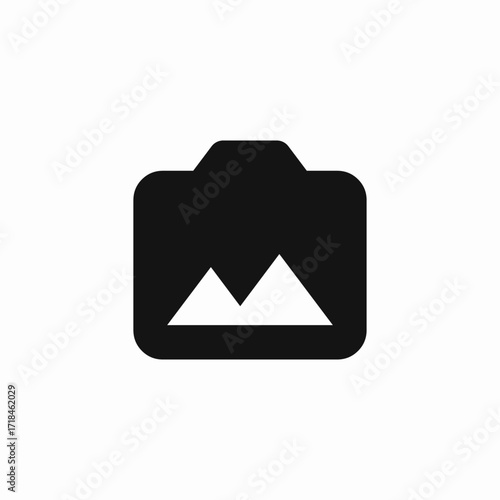 photo camera nature icon sign vector