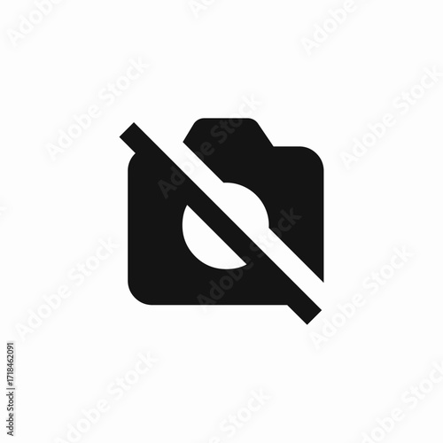 photo camera prohibited icon sign vector