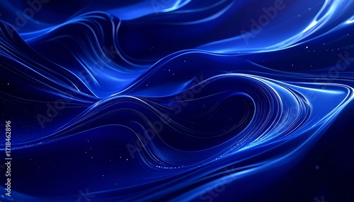 Abstract blue flowing waves