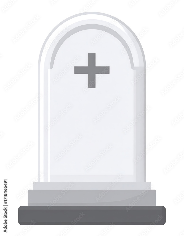 Fototapeta premium Simple gravestone illustration