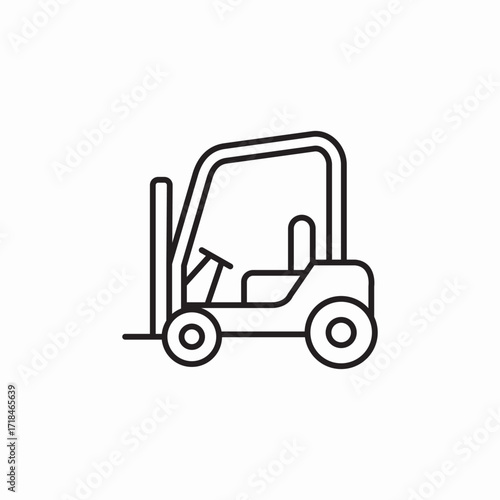 forklift warehouse icon sign vector