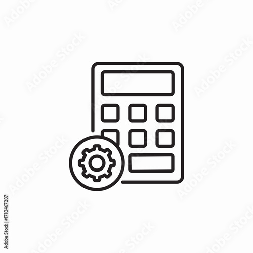 calculator settings icon sign vector