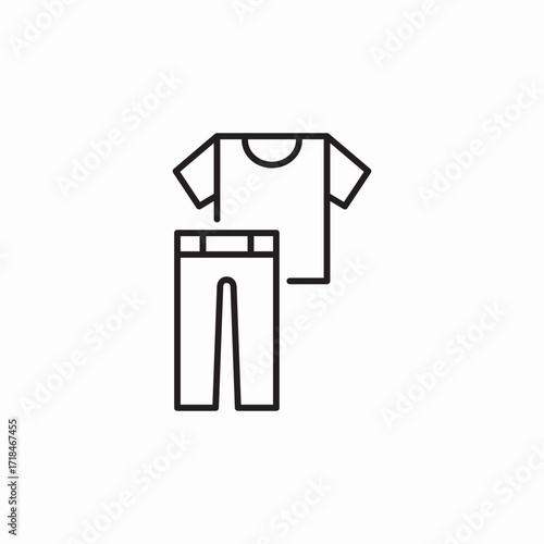shirt trousers cloth icon sign vector
