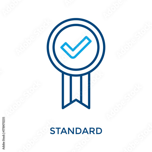 Standard Icon Outline Color Style. Vector Illustration For Graphic Design