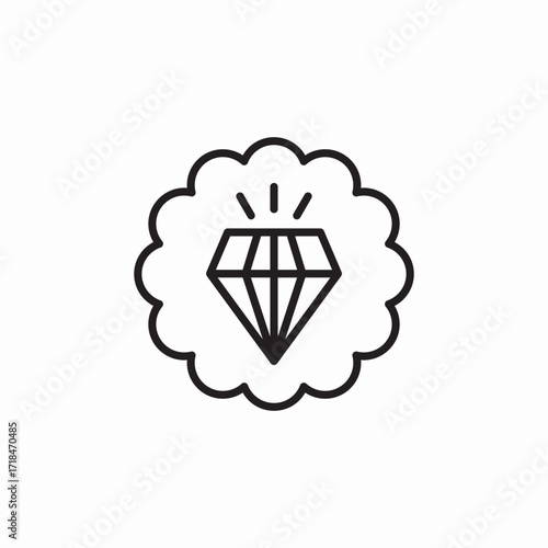 diamond gem icon sign vector