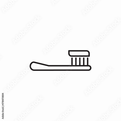 toothbrush toothpaste icon sign vector
