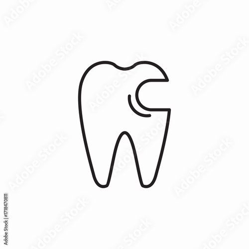 tooth root canal dental icon sign vector