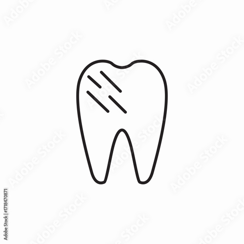 worn tooth icon sign vector