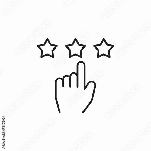 rate stars pick icon sign vector