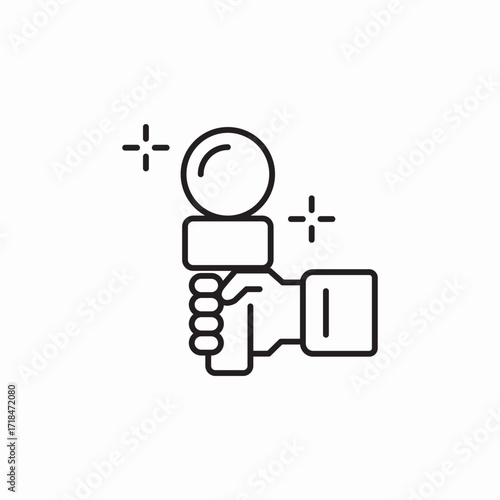 reporter microphone icon sign vector