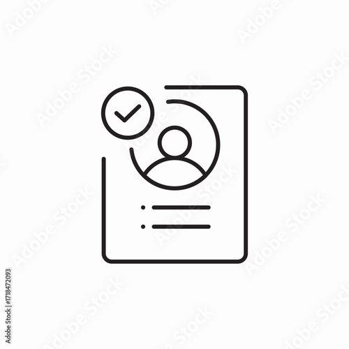 resume cv choose check mark icon sign vector